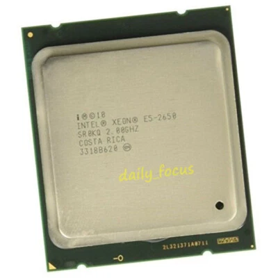 Intel Xeon E5-2650 2 GHz LGA2011 8 cores 16 threads SR0KQ CPU Processor 20 MB - Image 1 of 4