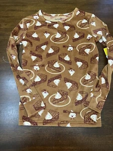 Girls Cat & Jack Pie Holiday Soft Pajama Shirt 12 NWT - Picture 1 of 1