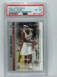 Rookie RC 2003 Upper Deck Lebron James Phenomenal Beginnings #17 PSA 6 HOF MVP - Picture 1 of 2