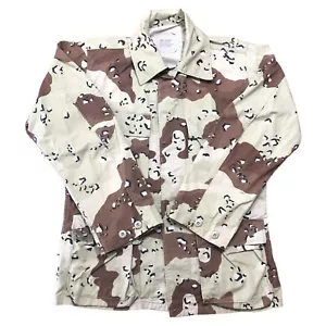 Camicia vintage small reg chip cioccolato mimetico mimetico deserto cappotto combattimento esercito - Foto 1 di 11
