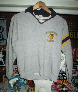 CHAMPION Vtg 80s Washington Huskies Pullover Sweatshirt jacket t shirt S/XS USA - Picture 1 of 9