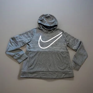 Nike Dri Fit Hoodie Youth Size 16 Hooded Sweatshirt Gray Pullover - Picture 1 of 10