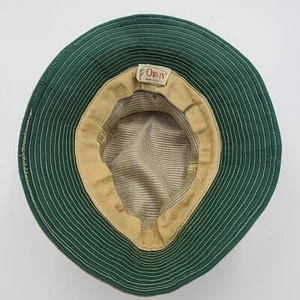 Sombrero de pesca vintage Orvis hecho en EE. UU. mosquitero verde tostado tamaño cubo pequeño - Imagen 1 de 8
