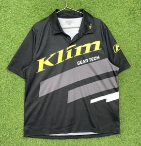 KLIM Gear Tech Shirt Mens XL Race Spec Polo AOP Riding Hiking Outdoor Biker Y2K - Picture 1 of 12