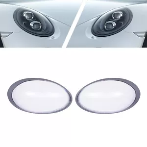 Pair Headlight Headlamp Lens Cover For 2013-2018 Porsche 991 911 Targa/Carrera - Bild 1 von 16