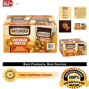Knusprige Brezelsandwiches mit echtem Cheddar - 30er Pack zum Naschen unterwegs - Bild 1 von 9