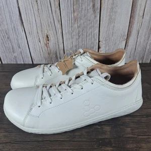 Vivobarefoot Geo Court III Bio Leather Sneaker Men's Sz 9 EU42 Bright White NWT - Imagen 1 de 9