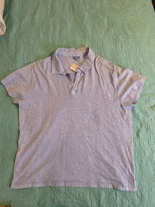 Martin Gordon Men's Size XXL Blue Cotton Polo Shirt Preppy Casual Coastal NWT'S - Picture 1 of 7