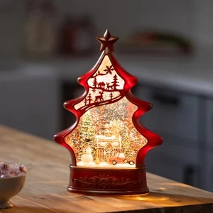 Baking Spirits Bright LED Table Decor Gingerbread Tree Plastic Water Lantern, 11 - Bild 1 von 3