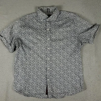 Robert Graham Shirt Mens Size 2XL Blue Geometric Button Up Short Sleeve * - Image 1 of 4