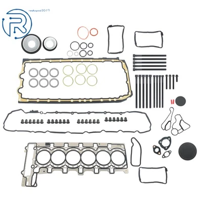 For BMW 335i X3 X5 X6 E90 F30 3.0L N55 Engine Overhaul Gasket Kit w/ Head Bolts - Image 1 of 4
