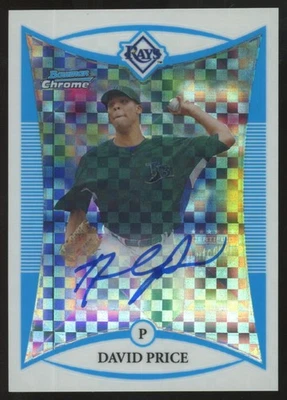2008 Bowman Chrome David Price RC X-Fractor Auto /250 #BCP111 - Image 1 of 2