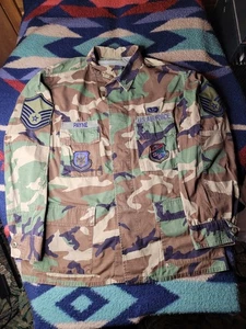 US Air Force Woodland Camo Mantel Herren XL Hot Weather Combat Military 8415 - Bild 1 von 8