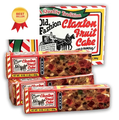 Bolo de frutas Claxton – 3-1 lb Receita escura | Antiquada 16 onças (pacote com 3)  - Imagem 1 de 4