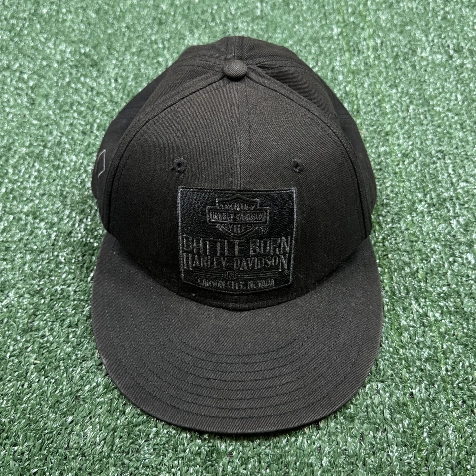 Harley Davidson Motorcycles Snapback Hat One Size Black Battle Born Casual - image 1 of 4