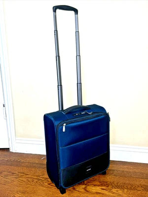 Maleta de cabina de tela de 2 ruedas y 2 secciones TEAL súper ligera Foto 1 de 4