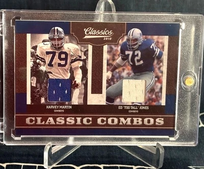 2010 Classsics DUAL Dallas Cowboys ED TOO TALL JONES HARVEY MARTIN Game JERSEY # - Image 1 of 4