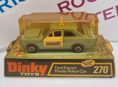 Vintage 1975 Meccano Dinky 270 Ford Escort Panda Police Car Original Bubble Box - Image 1 of 4