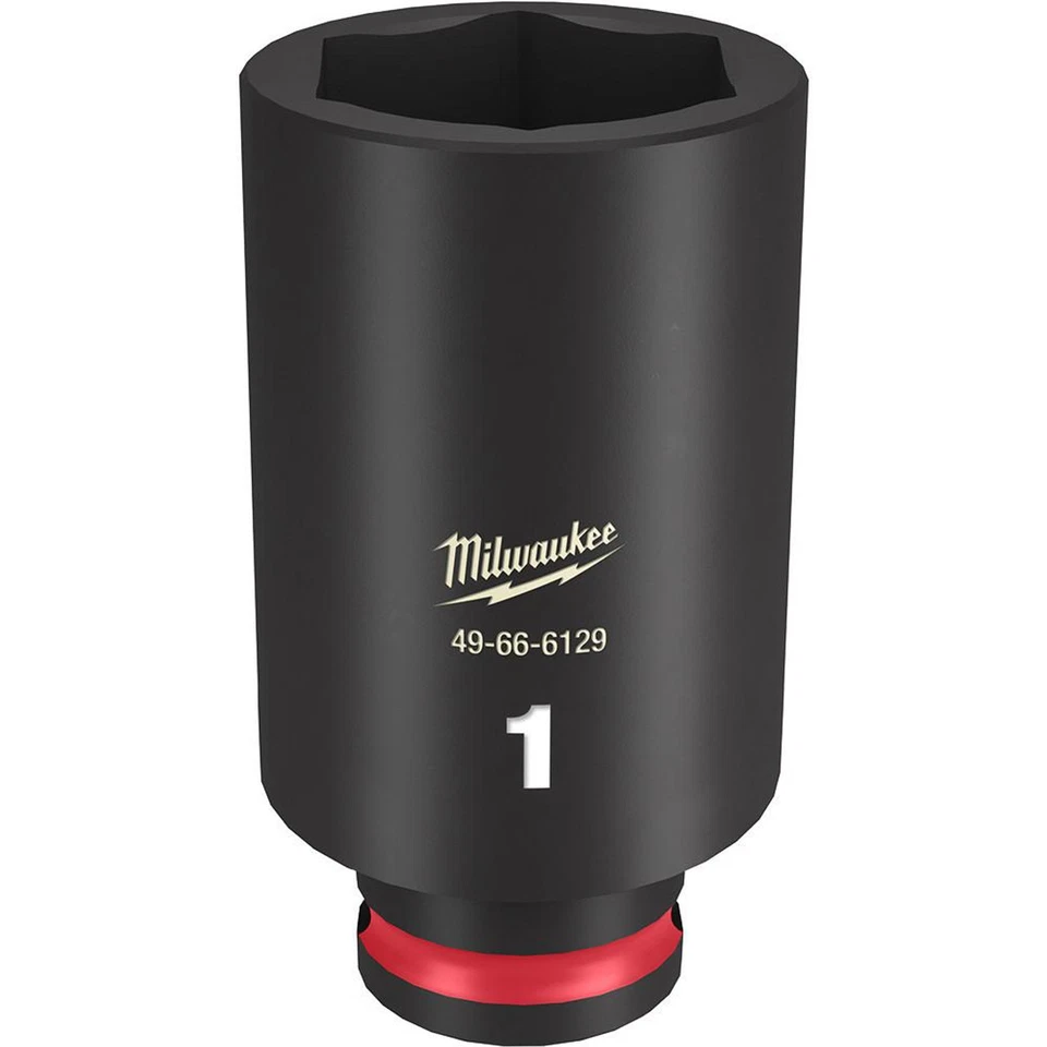 Milwaukee 49-66-6129 SHOCKWAVE Impact Duty 3/8 Drive 1 in. Deep 6 Point Socket - Image 1 of 1