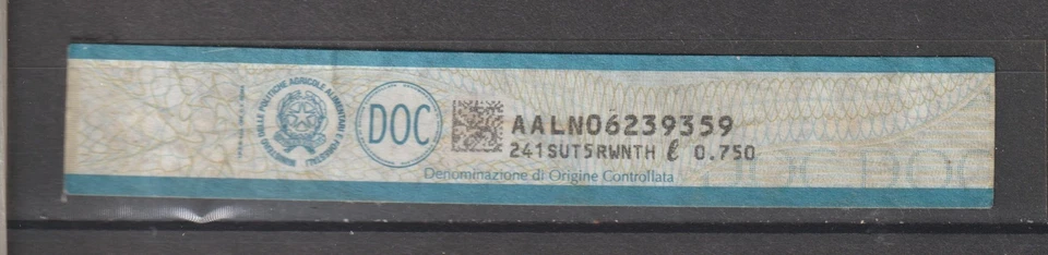 Italy Cinderellas Revenue Cinderella Stamp Fiscal Facette Liquori Spiriti DOCG 8 - Image 1 of 1