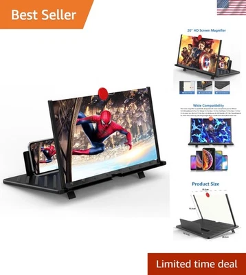 20-Inch 3D HD Screen Magnifier & Foldable Mobile Projector for All Smartphones - Image 1 of 4