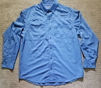 Camisa informal de vestir ventilada Reel Legends Saltwater II para hombre talla mediana  Foto 1 de 4