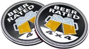 "Pegatina emblema de guardabarros automático con clasificación de cerveza 4x4 camión SUV 6 cm 2,36" - Imagen 1 de 7