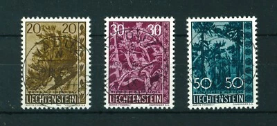 Liechtenstein 1960 Trees and Bushes full set of stamps. Used. Sg 401-403 - Image 1 of 2