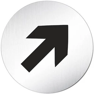 Aluminium Schild 10 cm Ø "Pfeil" • Türschild rechts links Tür Alu Richtung - Picture 1 of 4