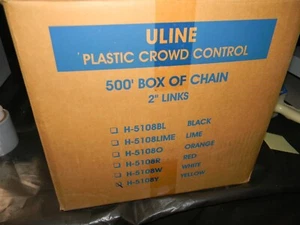 ULine Plastic Barrier Chain - 500', Yellow H-510BY - Picture 1 of 4