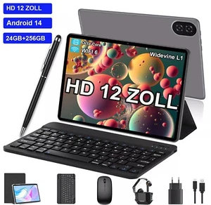 2025 New 12 Zoll Tablet Pad 24GB/12GB+256GB Android14 8000mAh Tablet Dual Camera - Bild 1 von 27
