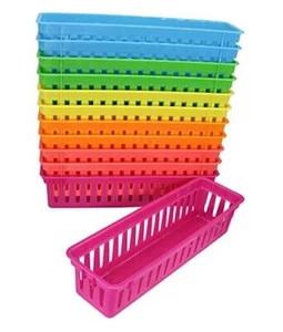12 Pack Classroom Pencil Organizer Pencil Basket or Crayon Basket, Small - Picture 1 of 8