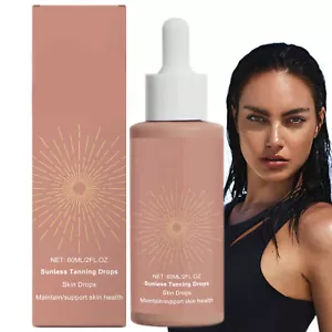Sunless Tanning Face & Body Natural Self Tanning Streakless Tan Drops Safety - Picture 1 of 8