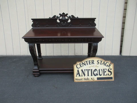 64349 Antique Victorian Mahogany Buffet Sideboard Server Cabinet Cover