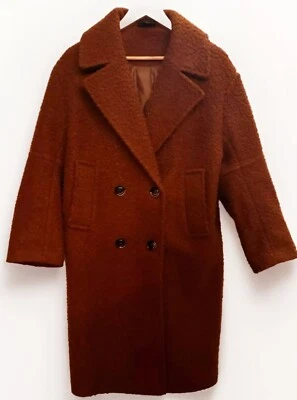 Abrigo Nordstrom Topshop Teddy TRINCHERAT Óxido COÑAC Marrón TALLA 10  Foto 1 de 4