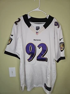 Haloti Ngata #92 Nike On Field Jersey Size 52 Baltimore Ravens White NFL Sewn - Picture 1 of 14