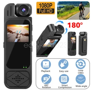 Body Camera 1080P HD Sport Action Dash Cam Rotatable Lens Outdoor Video Recorder - Picture 1 of 26