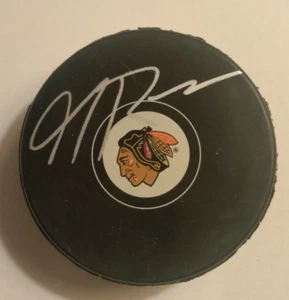 Garret Ross-Autographed Chicago Blackhawks Logo Puck - Picture 1 of 2