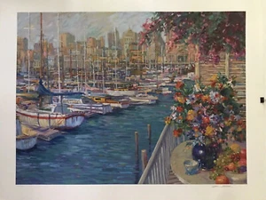 Henri Plisson - Mediterranean Sunrise - Sign Numbered Ltd Ed Serigraph - 25x33.5 - Picture 1 of 7