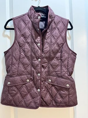 Colete acolchoado Eddie Bauer borgonha bolsos de pressão médio axila a axila 20"" - Imagem 1 de 4