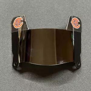 Chicago Bears - schwarzes Mini-Fußballhelmvisier mit schwarzen Clips 2 - Bild 1 von 2
