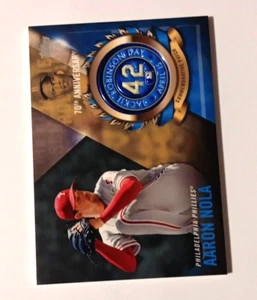 2017 Topps Jackie Robinson Day Commemorative Logo Patch, Aaron Nola - Picture 1 of 2