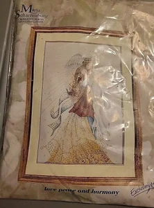 RARE Maria Van Scharrenburg Love Peace Harmony Angel Cross Stitch Kit - Picture 1 of 9