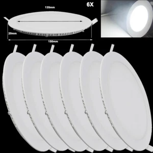 6X 9W LED Panel Lampe Deckenlampe Einbauleuchte Strahler Deckenleuchte Weiß DHL - Imagen 1 de 6