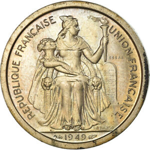 [#861169] Coin, New Caledonia, 2 Francs, 1949, Paris, ESSAI, MS, Nickel-B