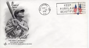KINGS OF SPORTS 2 - BABE RUTH, BALTIMORE, MD 1974 FDC16606 - Imagen 1 de 2