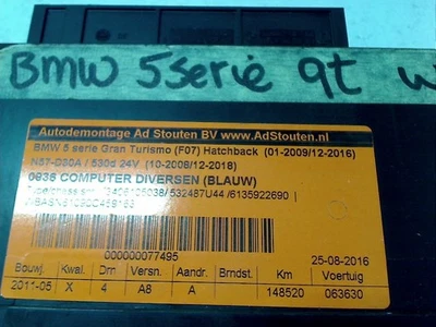 CENTRALINA VARI BMW 5 serie Gran Turismo (F07) 2011 3406105038 / 532487U44 - Immagine 1 di 4