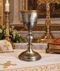 Antico Calice Liturgico in Metallo Argentato – Interno Dorato