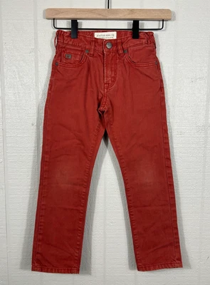 Pantalones de mezclilla Scotch Shrunk para niños talla 116 cm US 6 rojos de diseñador Mercer cintura ajustable Foto 1 de 4