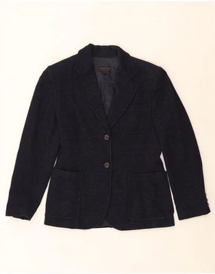 ANDREA ROSATI женщин 2 кнопки блейзер куртка это 42 средний темно-синий CA09 - Изображение 1 из 3